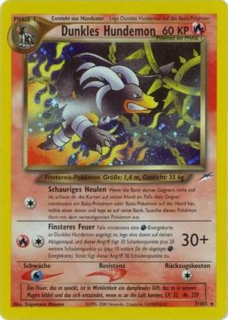 Dunkles Hundemon 7 — Neo Destiny (German Pokémon TCG card)