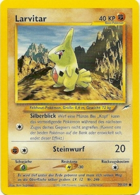 Larvitar 70 — Neo Destiny (German Pokémon TCG card)