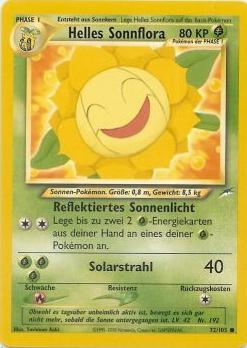 Helles Sonnflora 72 — Neo Destiny (German Pokémon TCG card)