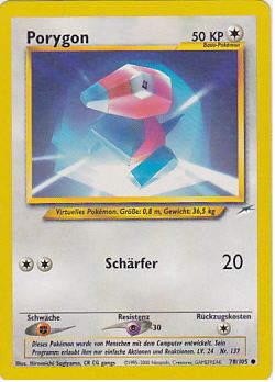 Porygon 78 — Neo Destiny (German Pokémon TCG card)