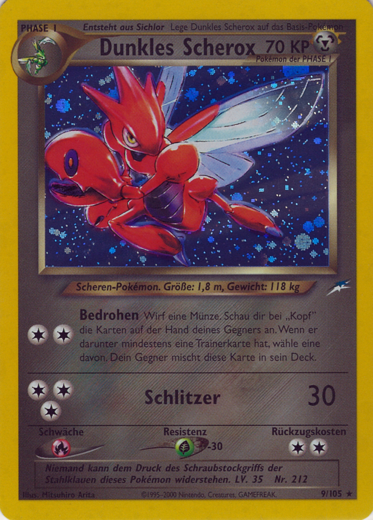 Dunkles Scherox 9 — Neo Destiny (German Pokémon TCG card)