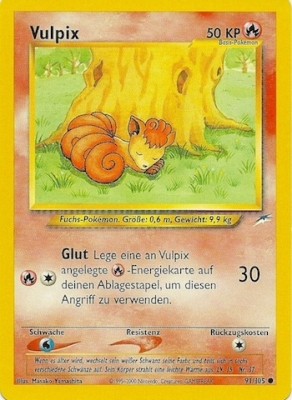 Vulpix 91 — Neo Destiny (German Pokémon TCG card)