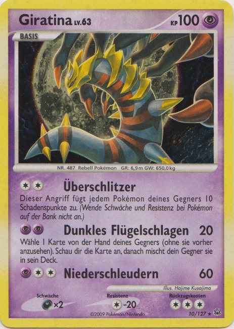 Giratina 10 — Platin (German Pokémon TCG card)