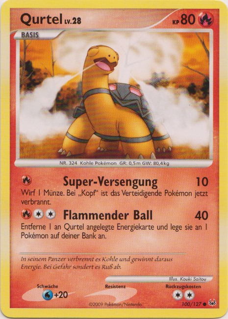 Qurtel 100 — Platin (German Pokémon TCG card)