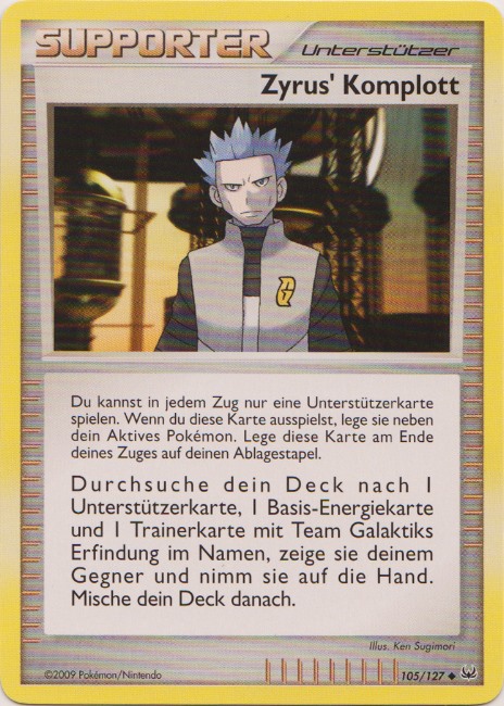 Zyrus' Komplott 105 — Platin (German Pokémon TCG card)