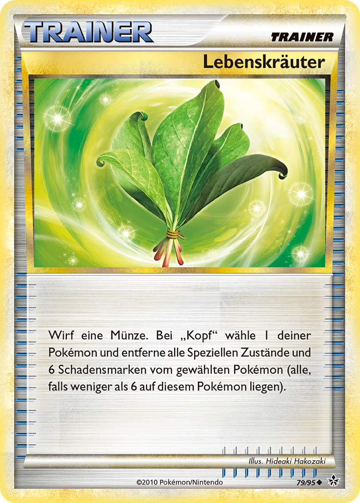 Lebenskräuter 108 — Platin (German Pokémon TCG card)