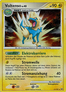 Voltenso 11 — Platin (German Pokémon TCG card)