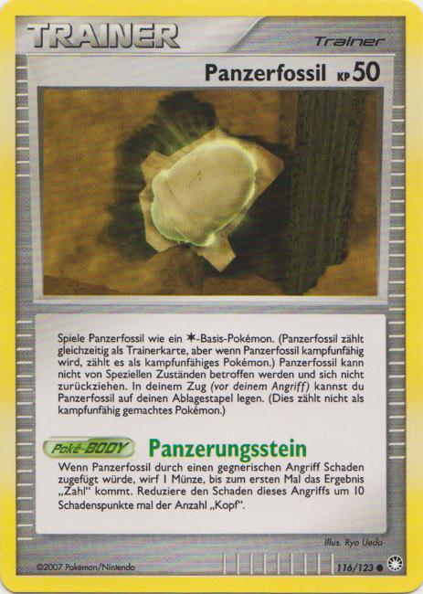 Schildfossil 119 — Platin (German Pokémon TCG card)