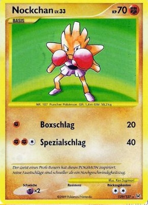 Nockchan 129 — Platin (German Pokémon TCG card)
