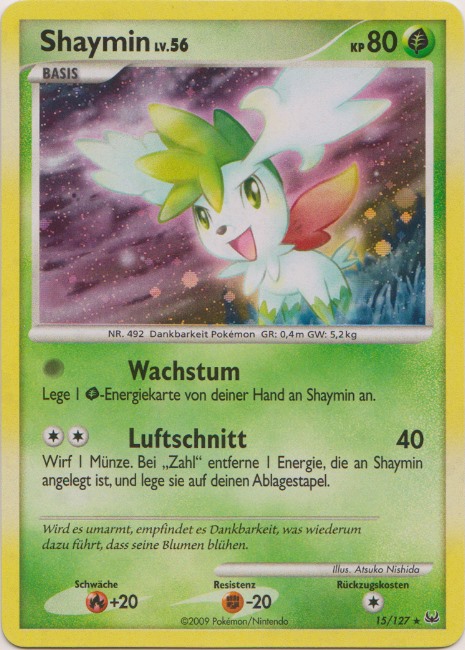 Shaymin 15 — Platin (German Pokémon TCG card)