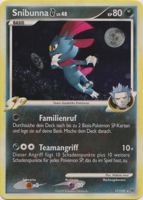 Snibunna G 17 — Platin (German Pokémon TCG card)