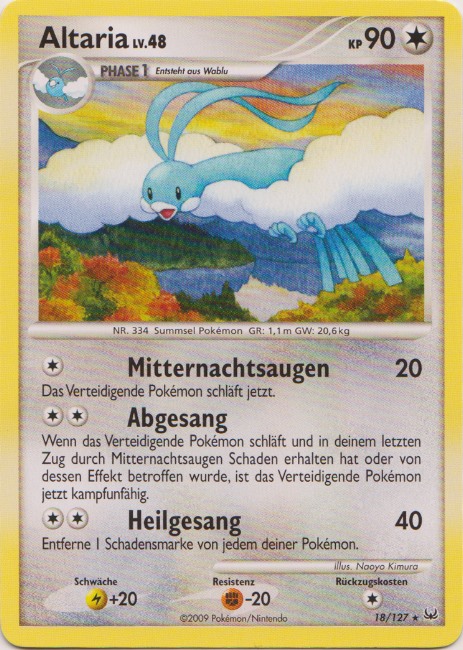 Altaria 18 — Platin (German Pokémon TCG card)