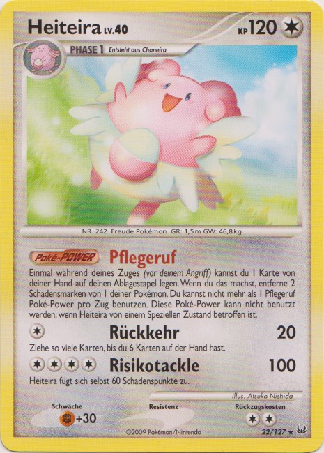 Heiteira 22 — Platin (German Pokémon TCG card)