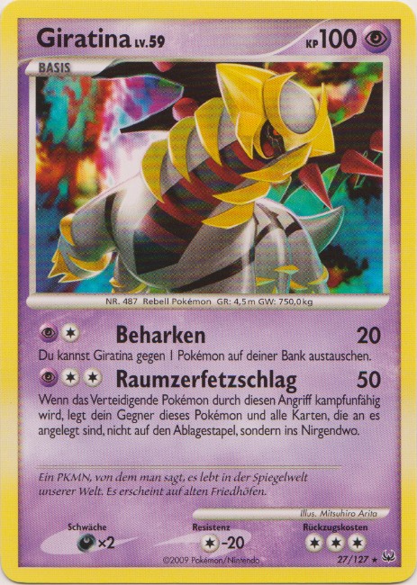 Giratina 27 — Platin (German Pokémon TCG card)