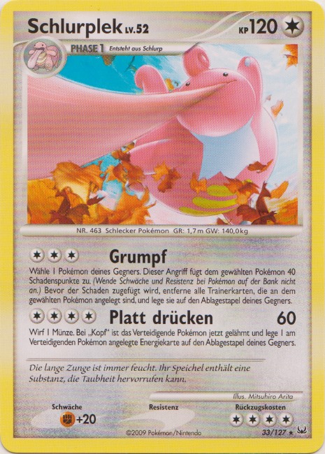 Schlurplek 33 — Platin (German Pokémon TCG card)