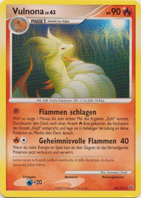 Vulnona 36 — Platin (German Pokémon TCG card)
