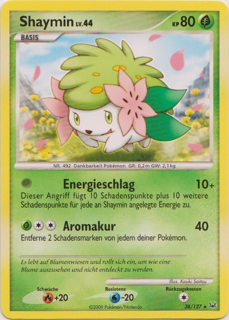 Shaymin 38 — Platin (German Pokémon TCG card)