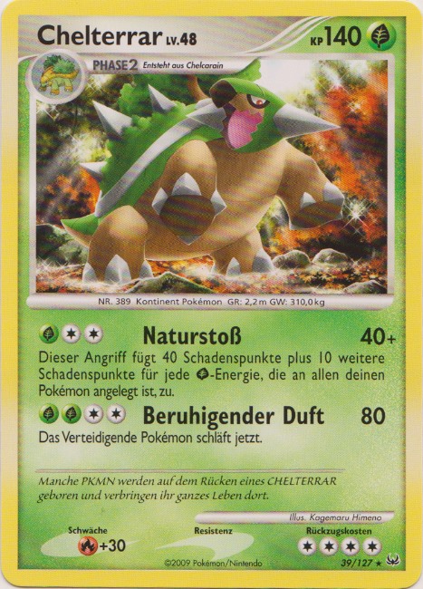 Chelterrar 39 — Platin (German Pokémon TCG card)