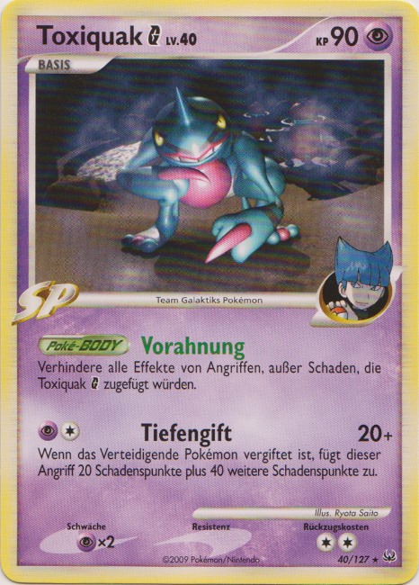 Toxiquak G 40 — Platin (German Pokémon TCG card)