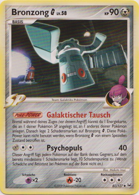 Bronzong G 41 — Platin (German Pokémon TCG card)