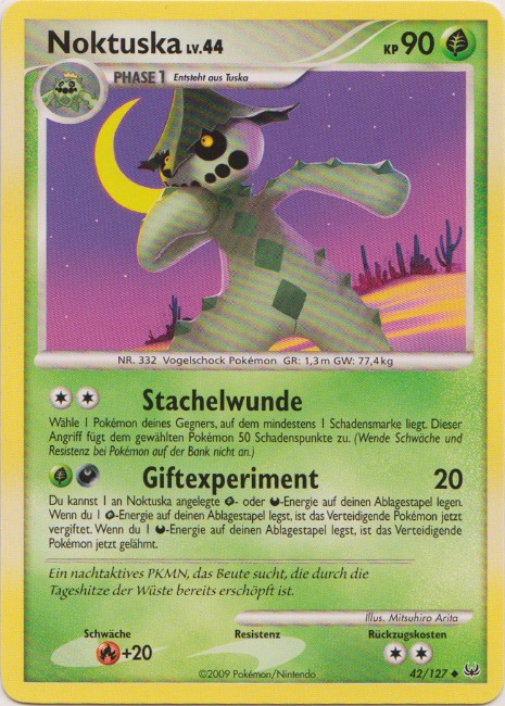 Noktuska 42 — Platin (German Pokémon TCG card)