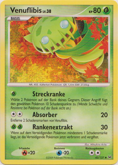 Venuflibis 43 — Platin (German Pokémon TCG card)