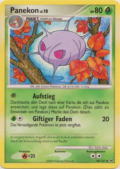 Panekon 44 — Platin (German Pokémon TCG card)