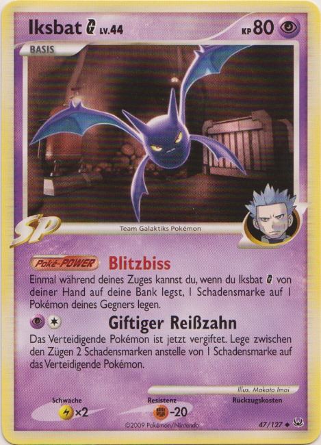 Iksbat G 47 — Platin (German Pokémon TCG card)
