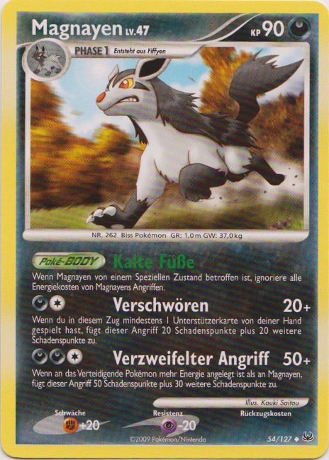 Magnayen 54 — Platin (German Pokémon TCG card)