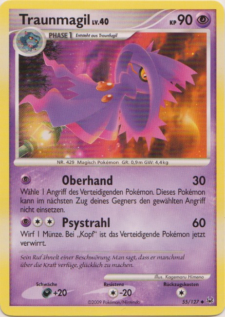 Traunmagil 55 — Platin (German Pokémon TCG card)