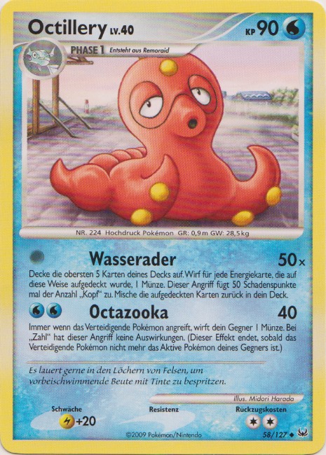 Octillery 58 — Platin (German Pokémon TCG card)