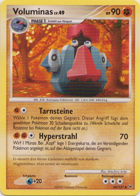 Voluminas 60 — Platin (German Pokémon TCG card)
