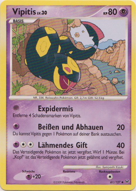 Vipitis 61 — Platin (German Pokémon TCG card)