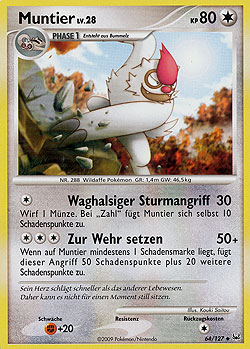 Muntier 64 — Platin (German Pokémon TCG card)