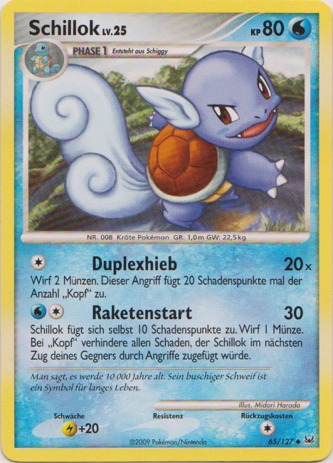 Schillok 65 — Platin (German Pokémon TCG card)