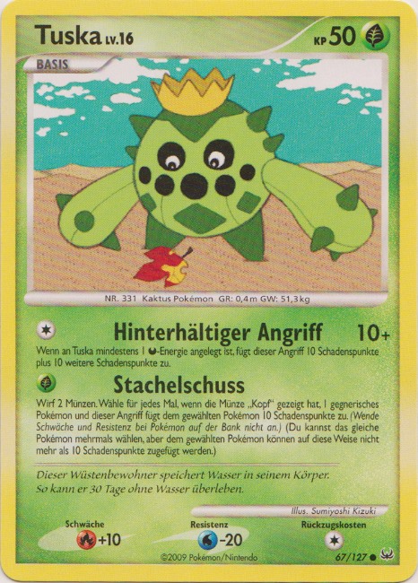 Tuska 67 — Platin (German Pokémon TCG card)