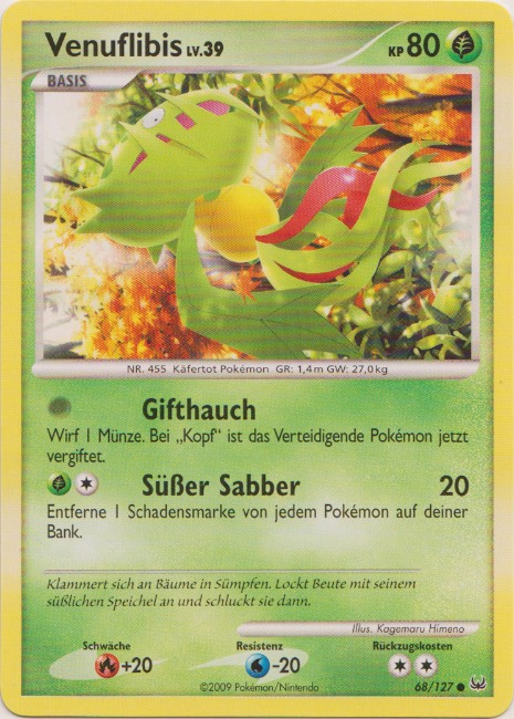 Venuflibis 68 — Platin (German Pokémon TCG card)