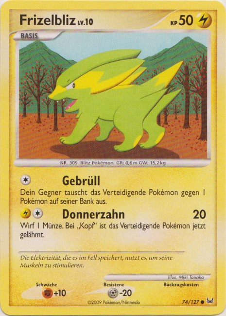 Frizelbliz 74 — Platin (German Pokémon TCG card)