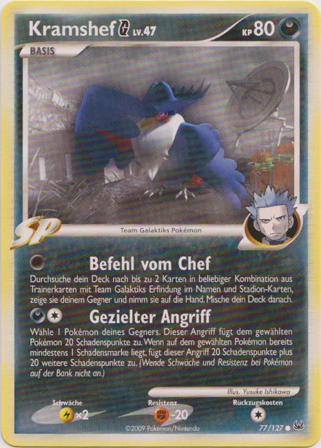 Kramshef G 77 — Platin (German Pokémon TCG card)