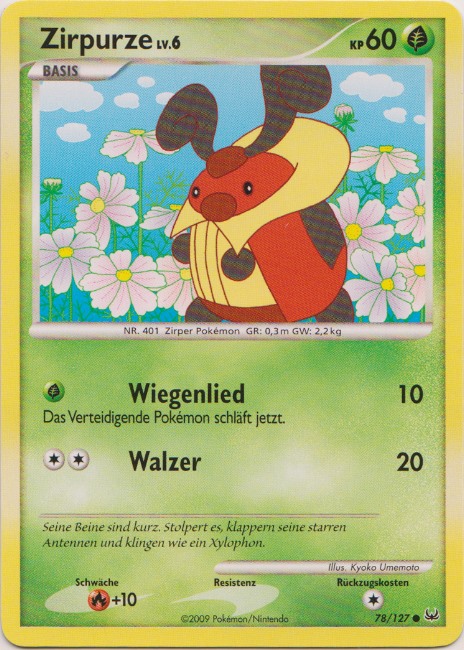 Zirpurze 78 — Platin (German Pokémon TCG card)