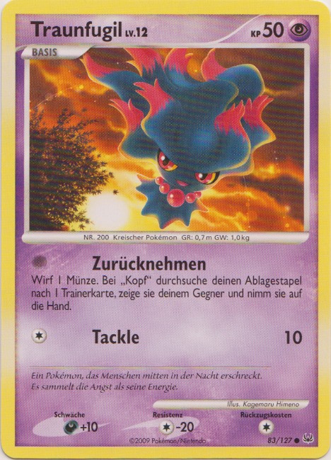 Traunfugil 83 — Platin (German Pokémon TCG card)