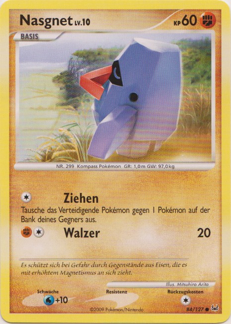 Nasgnet 84 — Platin (German Pokémon TCG card)