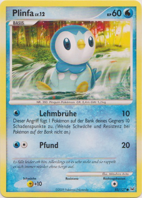 Plinfa 85 — Platin (German Pokémon TCG card)