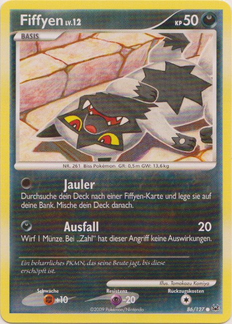Fiffyen 86 — Platin (German Pokémon TCG card)