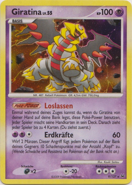 Giratina 9 — Platin (German Pokémon TCG card)