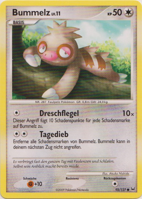 Bummelz 95 — Platin (German Pokémon TCG card)