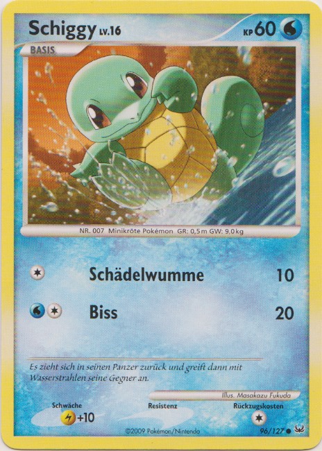 Schiggy 96 — Platin (German Pokémon TCG card)