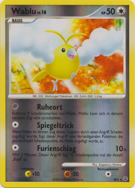 Wablu SH5 — Platin (German Pokémon TCG card)