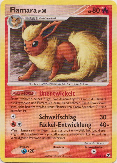 Flamara 19 — Aufstieg der Rivalen (German Pokémon TCG card)