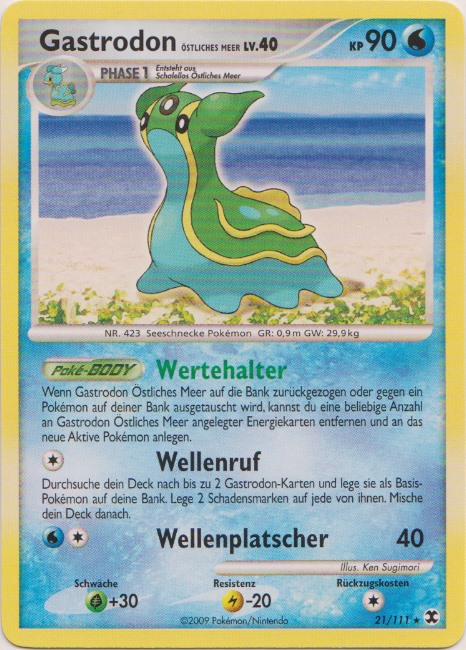 Gastrodon Östliches Meer 21 — Aufstieg der Rivalen (German Pokémon TCG card)